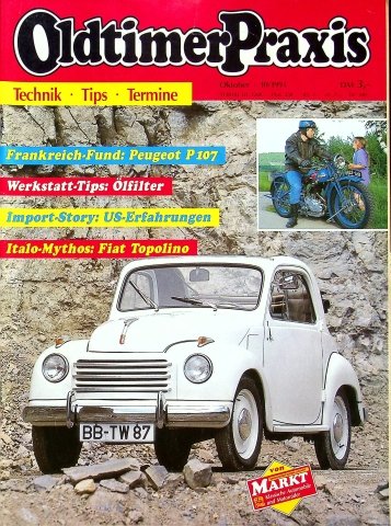 Deckblatt Oldtimer Praxis (10/1991)